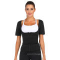 Stretch Black Short Sleeves Neoprene Plus Size Underbust Shapewear Shaping Comfort